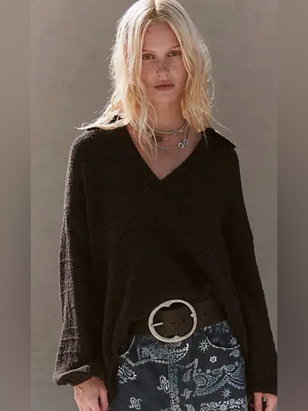 Free People Ren Sweater Pullover. NWT. Black